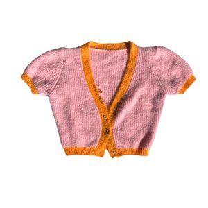 PINK KNIT CROP SWEATER